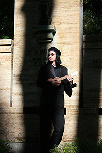 Petey in a Berlin Cemetery