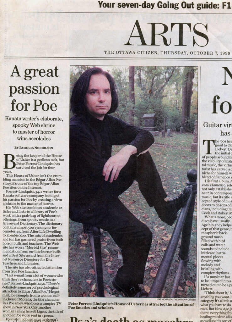 Petey In Graveyard in Ottawa Citizen