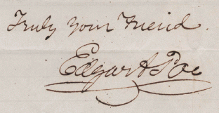 Edgar Allan Poe's signature